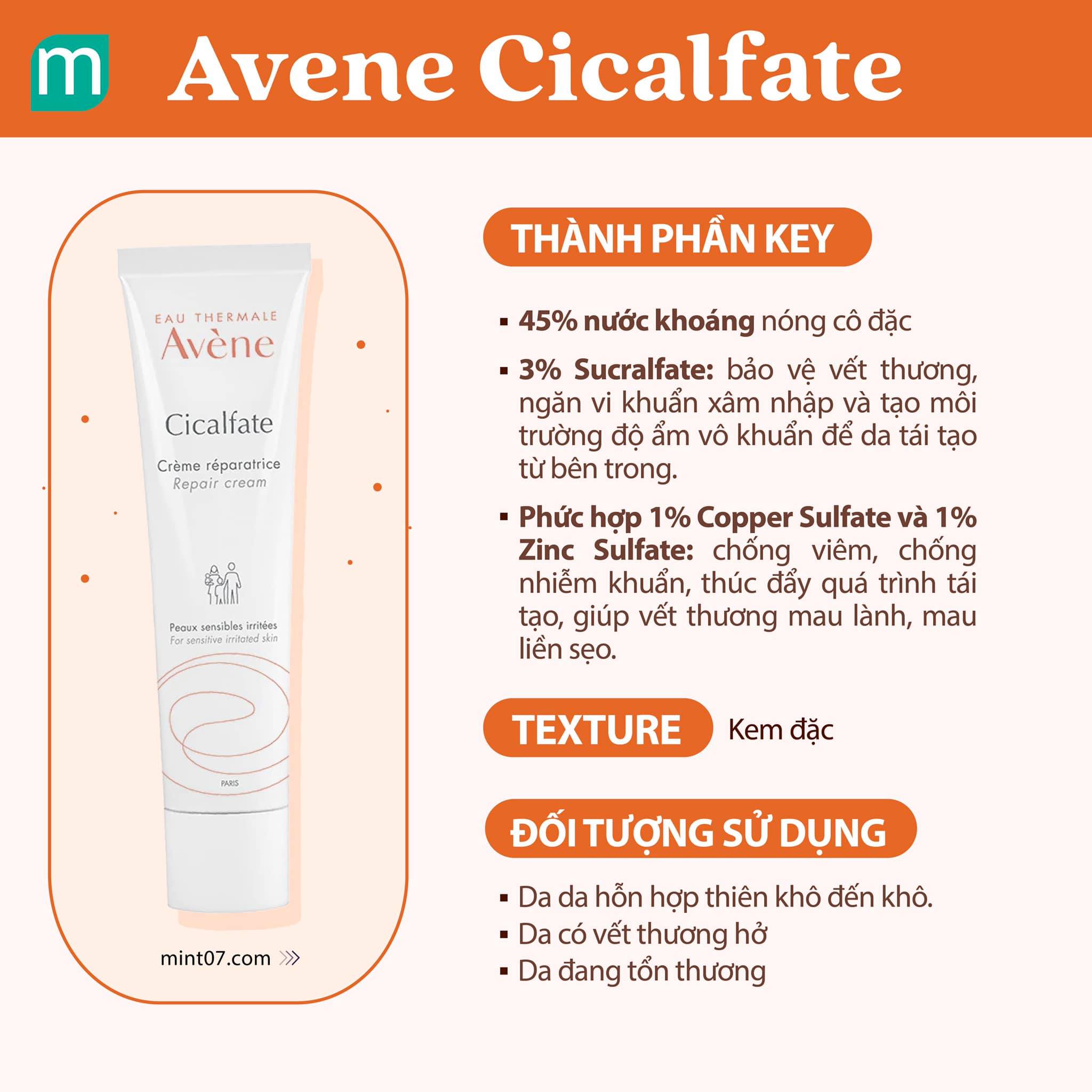 Kem Tái Tạo Và Phục Hồi Da Avene Cicalfate Repair Cream - Ảnh 3