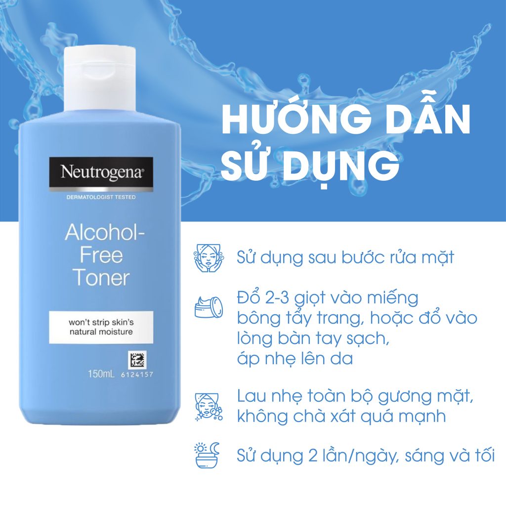 Nước Hoa Hồng Neutrogena Alcohol Free Toner Nước Hoa Hồng Neutrogena Alcohol Free Toner