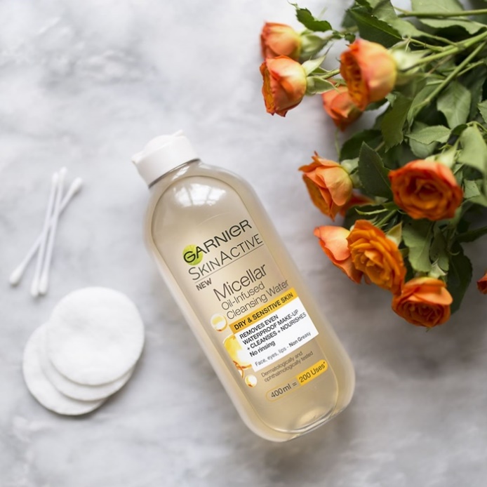 Tẩy Trang Garnier Skin Active Oil-Infused Micellar Cleansing Water Tẩy Trang Garnier Skin Active Oil-Infused Micellar Cleansing Water - Ảnh 9