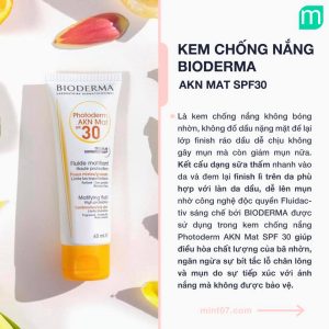 Kem Chống Nắng Bioderma Photoderm AKN Mat SPF 30 40ml Kem Chống Nắng Bioderma Photoderm AKN Mat SPF 30 40ml