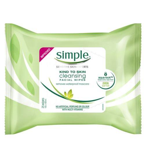 Khăn ướt tẩy trang Simple Cleansing Facial Wipes Khăn ướt tẩy trang Simple Cleansing Facial Wipes