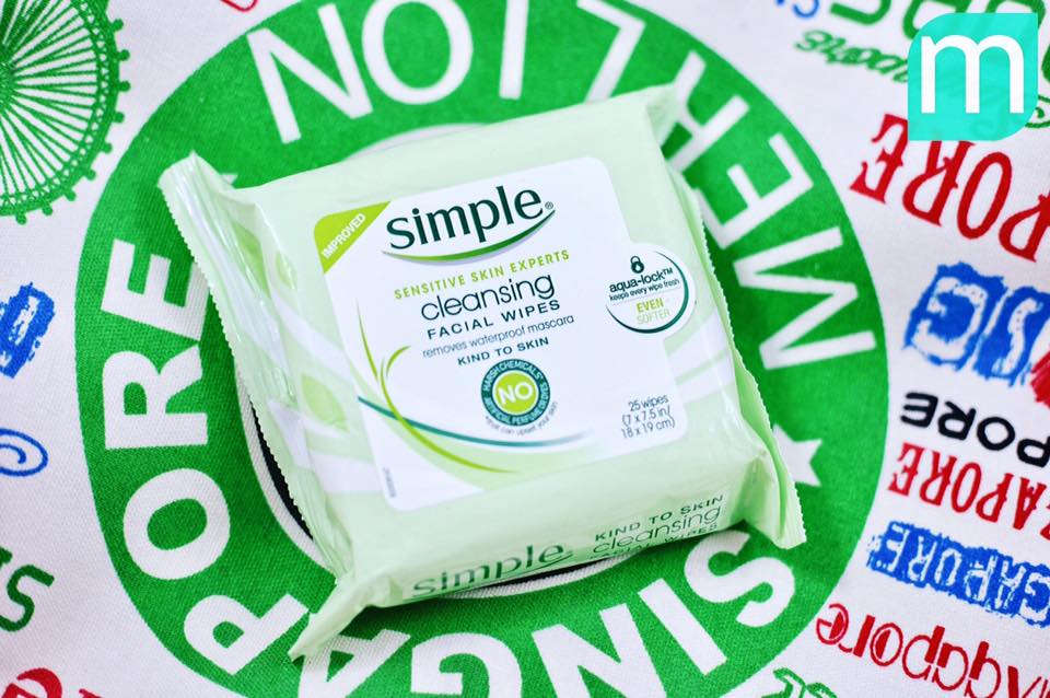Khăn ướt tẩy trang Simple Cleansing Facial Wipes Khăn ướt tẩy trang Simple Cleansing Facial Wipes - Ảnh 2