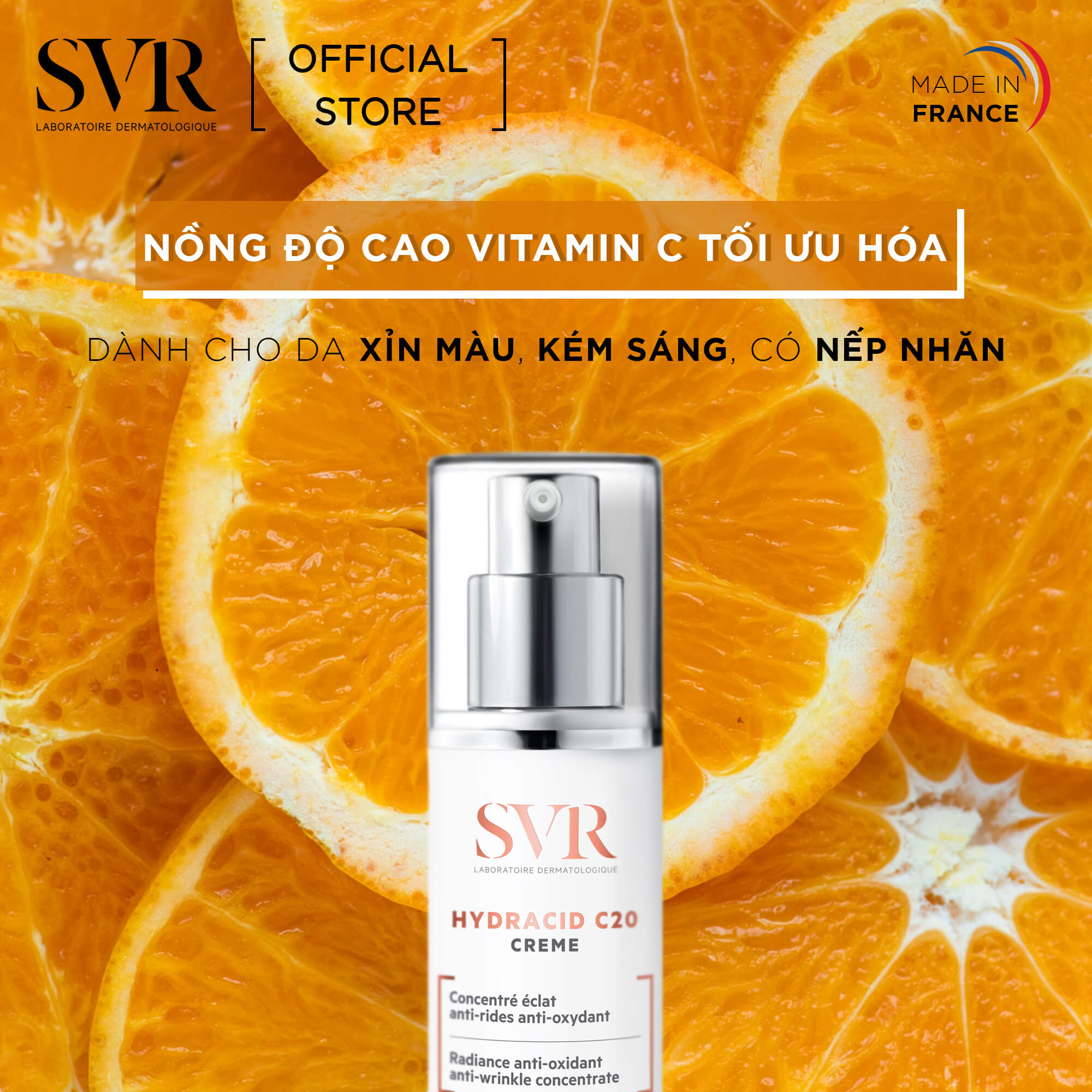 Kem Dưỡng Trị Thâm, Giảm Nếp Nhăn SVR Hydracid C20 Créme Kem Dưỡng Trị Thâm, Giảm Nếp Nhăn SVR Hydracid C20 Créme - Ảnh 4