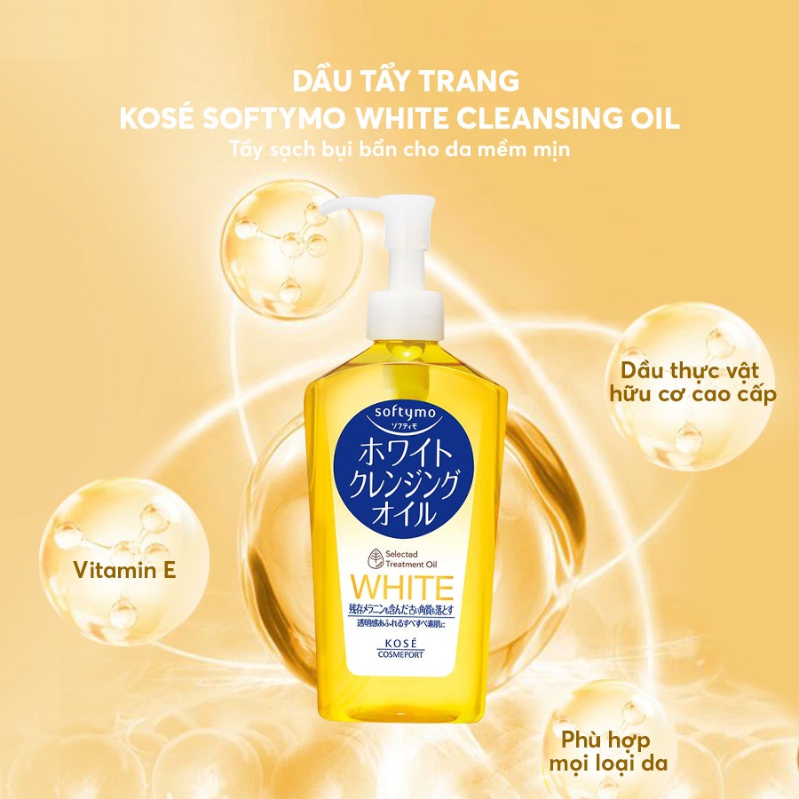 Dầu Tẩy Trang Kose White Cleansing Oil 230ml - Mint Cosmetics - Save The Best For You!