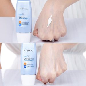 Kem chống nắng L'Oreal Paris UV Perfect Aqua Essence SPF50+ PA++++ Kem chống nắng L'Oreal Paris UV Perfect Aqua Essence SPF50+ PA++++