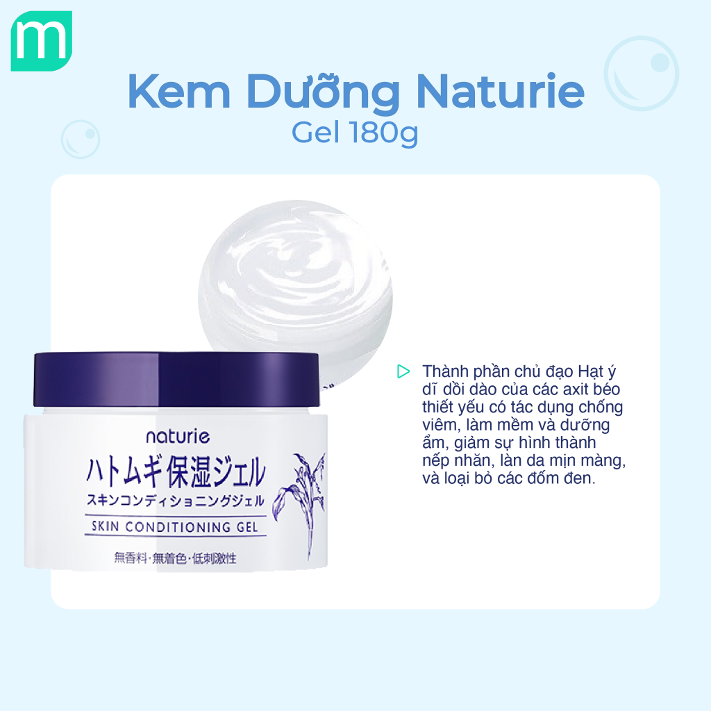Kem dưỡng Naturie Hatomugi Skin Conditioner Gel 180g