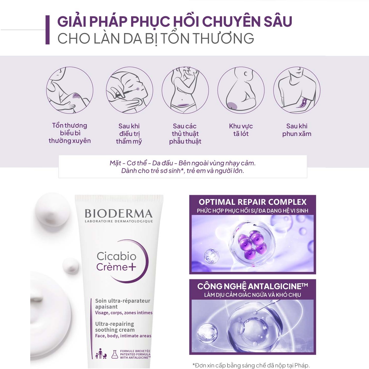 Kem Phục Hồi Da Bioderma Cicabio Cream+ 40ml Kem Phục Hồi Da Bioderma Cicabio Cream+ 40ml