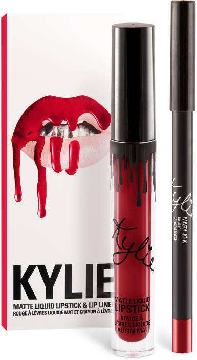 Set Son Kem KYLIE JENNER Matte Liquid Lipstick + Chì kẻ viền môi Lip Liner - Mary Jo K kylie-jenner-lip-kit-mary-jo-k