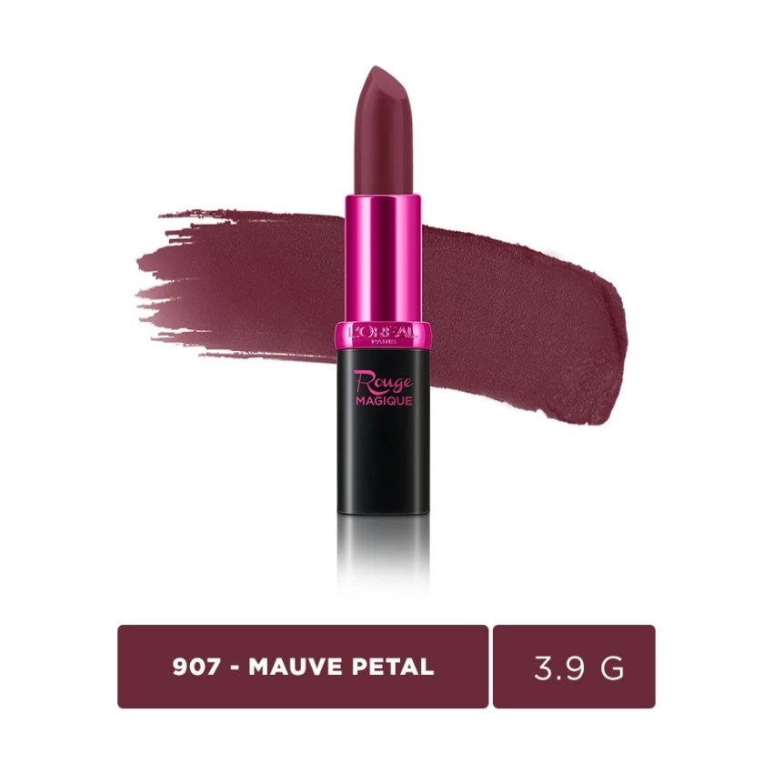 Son L'oreal Paris Rouge Magique 907 Mauve Petal https://mint07.com/wp-content/uploads/2018/01/Son-Loreal-Paris-Rouge-Magique-907-Mauve-Petal-swatch.png
