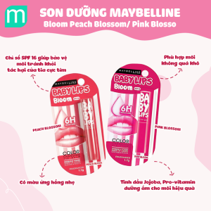 Son Dưỡng Môi Chuyển Màu Maybelline Bloom Peach Blossom Son Dưỡng Môi Chuyển Màu Maybelline Bloom Peach Blossom