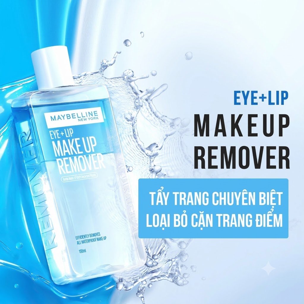 Tẩy Trang Mắt Môi Maybelline Makeup Remover Eye And Lip 150ml Tẩy Trang Mắt Môi Maybelline Makeup Remover Eye And Lip 150ml