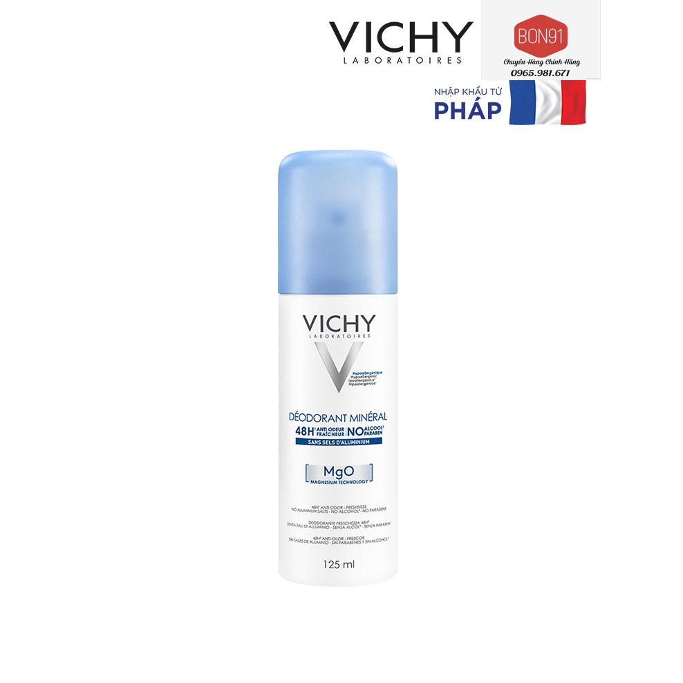 Xịt Khử Mùi Vichy Mineral 125ml xit-khu-mui-vichy-mineral-125ml