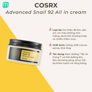 Kem Dưỡng Cosrx Advanced Snail 92 All In One