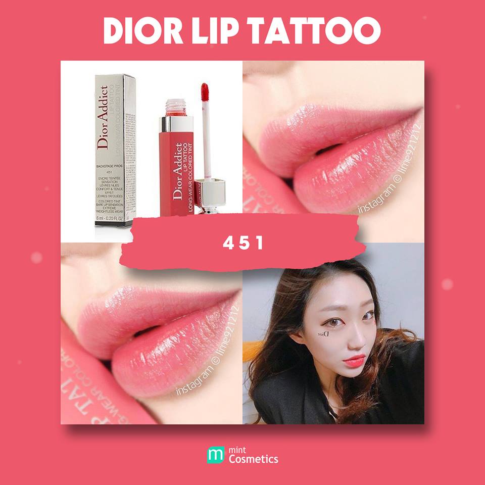 Mua Son Dior Addict Lip Tattoo LongWear Colored Tint 451 Natural Coral giá  700000 trên Boshopvn