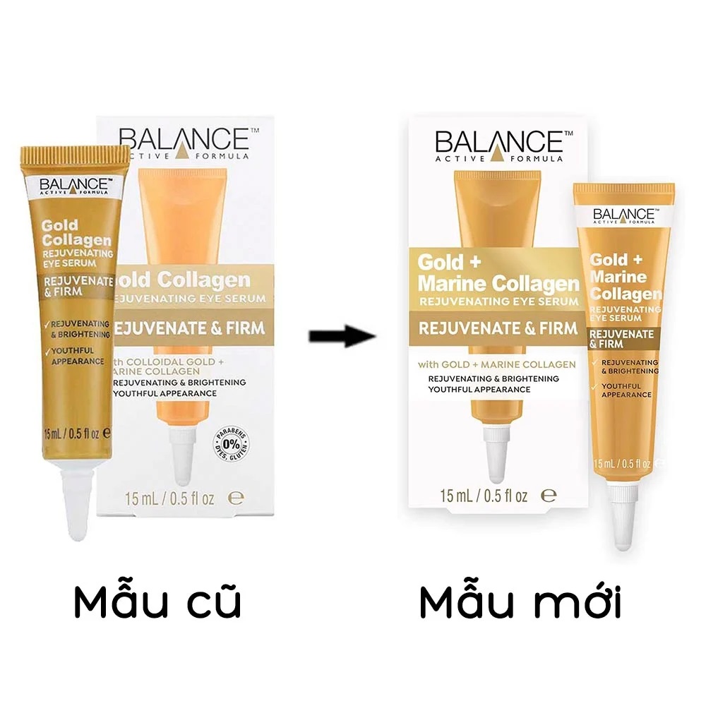Kem Mắt Balance Gold + Marine Collagen Rejuvenating Eye Serum 15ml Kem Mắt Balance Gold + Marine Collagen Rejuvenating Eye Serum 15ml