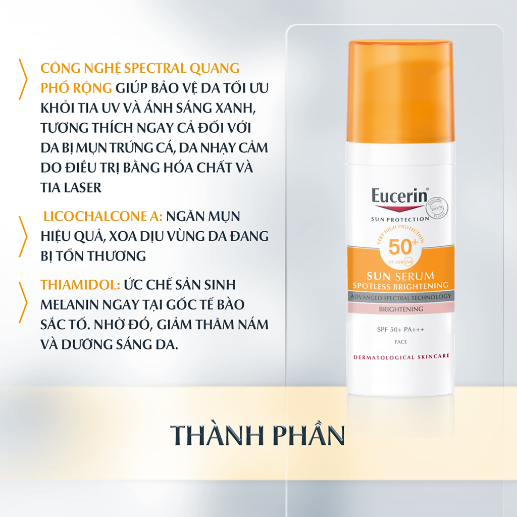 Kem Chống Nắng Eucerin Sun Serum Spotless Brightening SPF50 Kem Chống Nắng Eucerin Sun Serum Spotless Brightening SPF50
