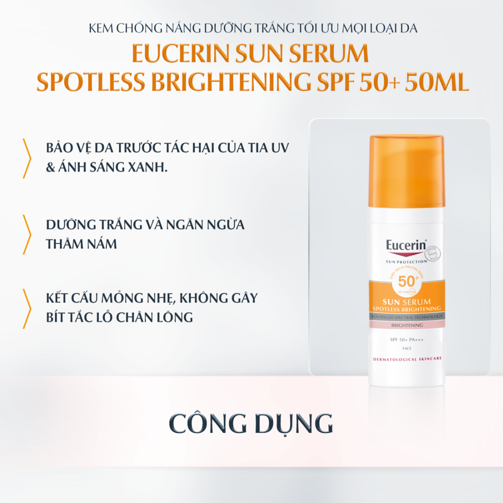 Kem Chống Nắng Eucerin Sun Serum Spotless Brightening SPF50 Kem Chống Nắng Eucerin Sun Serum Spotless Brightening SPF50