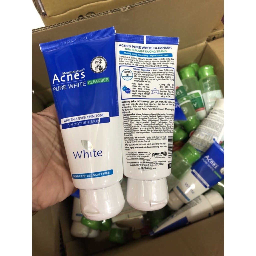 Sữa rửa mặt dưỡng trắng Acnes 100g sua-rua-mat-duong-trang-acnes-pure-white-cleanser-new