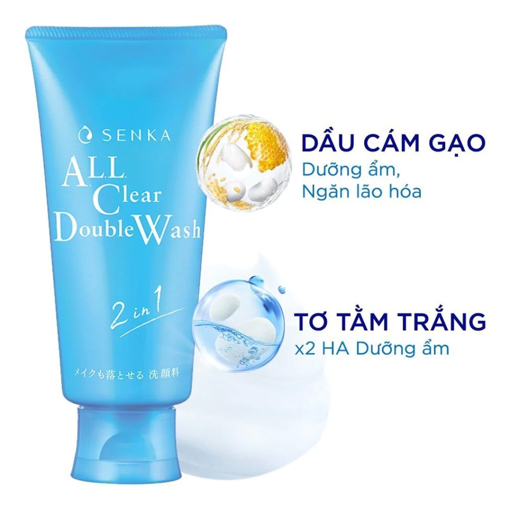 Sữa Rửa Mặt Senka Kiêm Tẩy Trang All Clear Double W