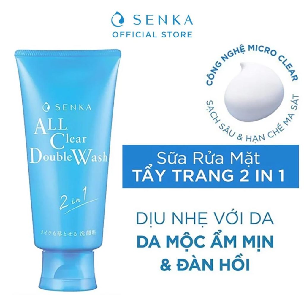 Sữa Rửa Mặt Senka Kiêm Tẩy Trang All Clear Double W