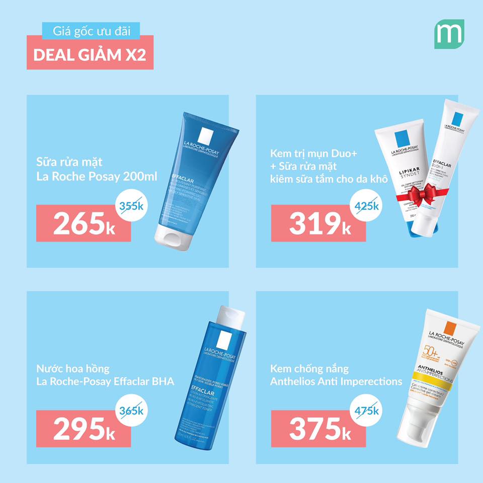 Giá Gốc Ưu Đãi Deal Giảm X2 Sản Phẩm Của Laroche Posay gia-goc-uu-dai-deal-giam-x2-san-pham-cua-laroche-posay