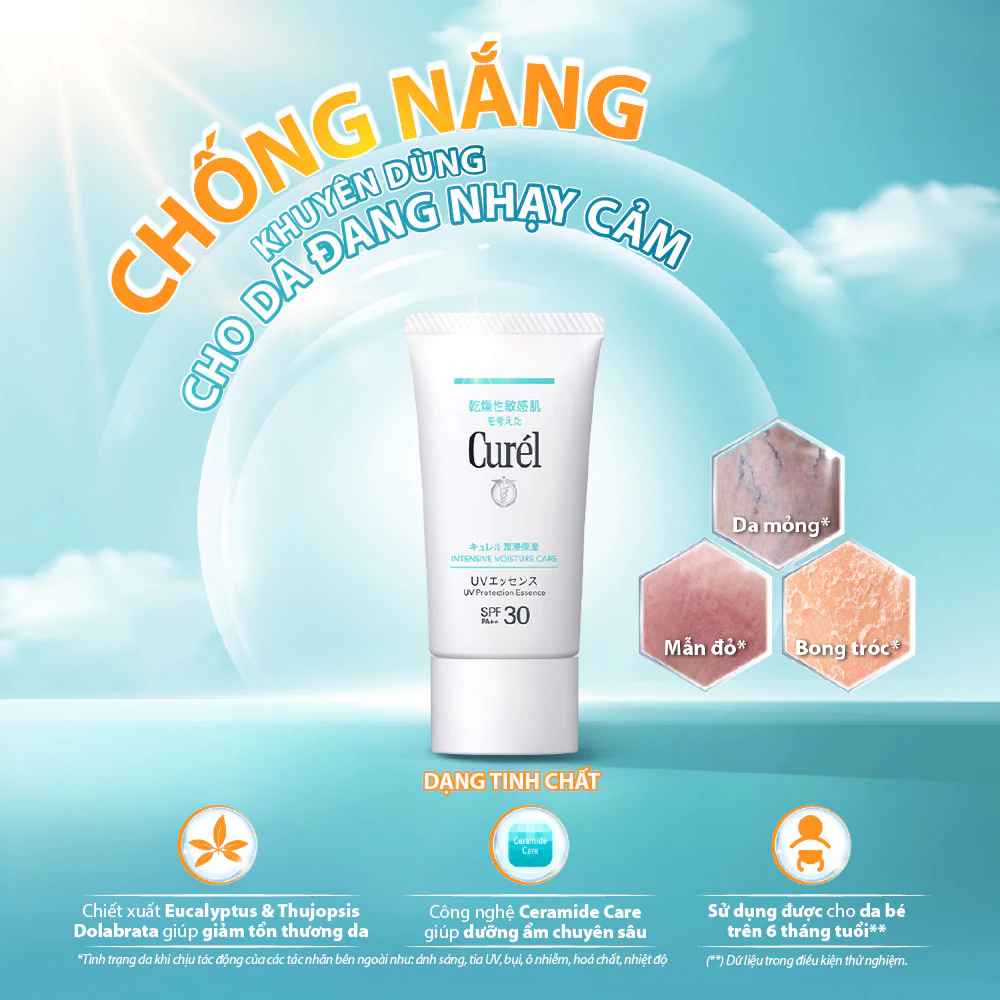 Kem Chống Nắng Curel UV Protection Essence SPF30 PA++ 50g Kem Chống Nắng Curel UV Protection Essence SPF30 PA++ 50g