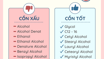 Phân Biệt Cồn Tốt Và Cồn Xấu Trong Mỹ Phẩm phan-biet-con-tot-va-con-xau-trong-my-pham