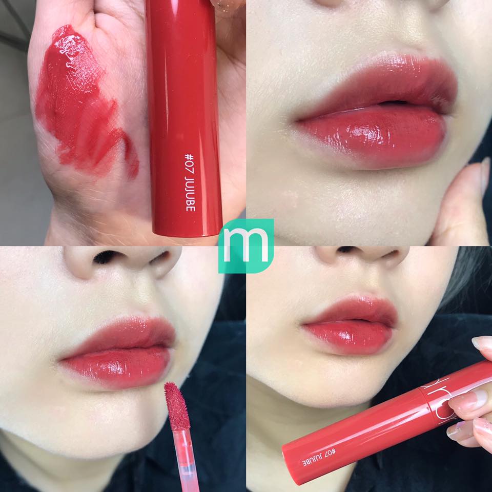 Swatch Review 2 Son Bóng Nổi Như Cồn Từ Nhà Romand swatch-review-2-son-bong-noi-nhu-con-tu-nha-romand