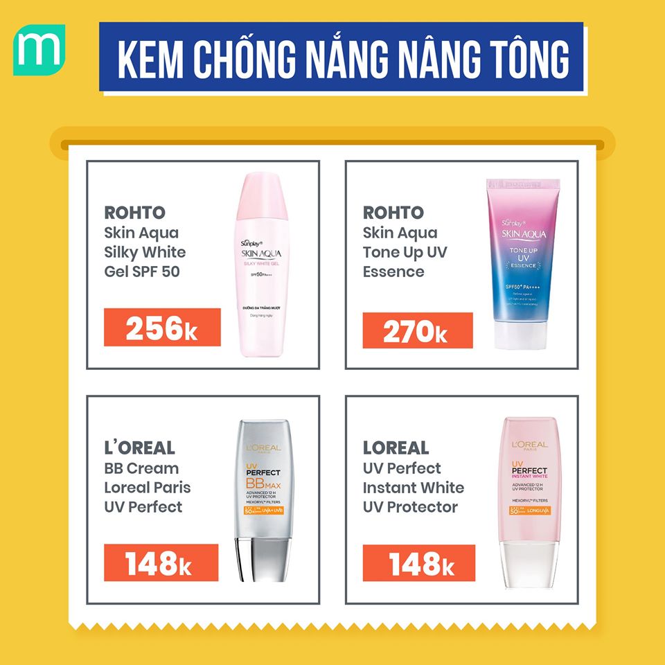 Tổng Hợp Kem Chống Nắng Dưới 300k Tại Mint tong-hop-kem-chong-nang-duoi-300k-tai-mint