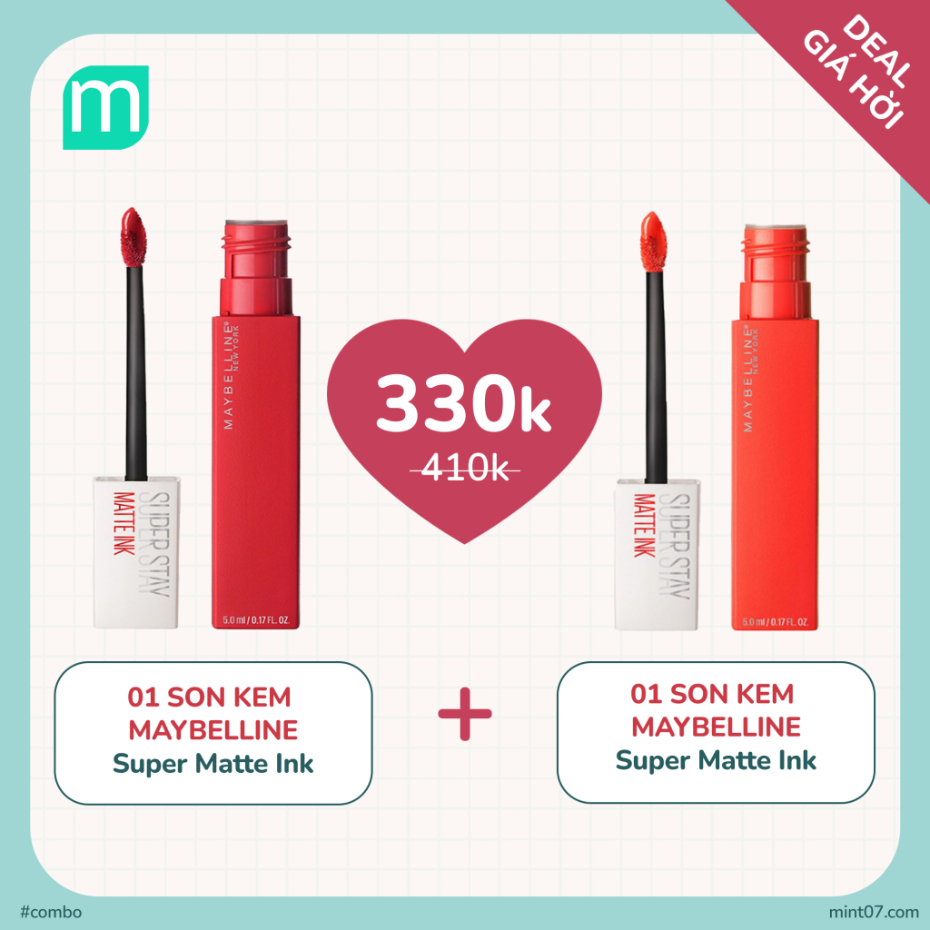 Combo 2 Son Kem Maybelline Matte Ink