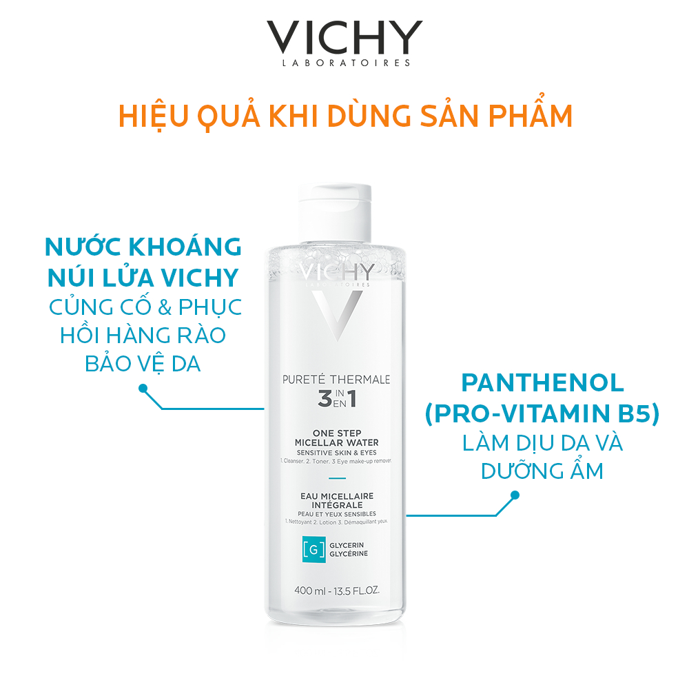 Nước Tẩy Trang Vichy Mineral Micellar Water Pureté Thermale Cho Da Nhạy Cảm