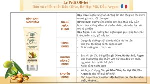 Dầu xả Le Petit Olivier Olive, Shea, Argan Oils