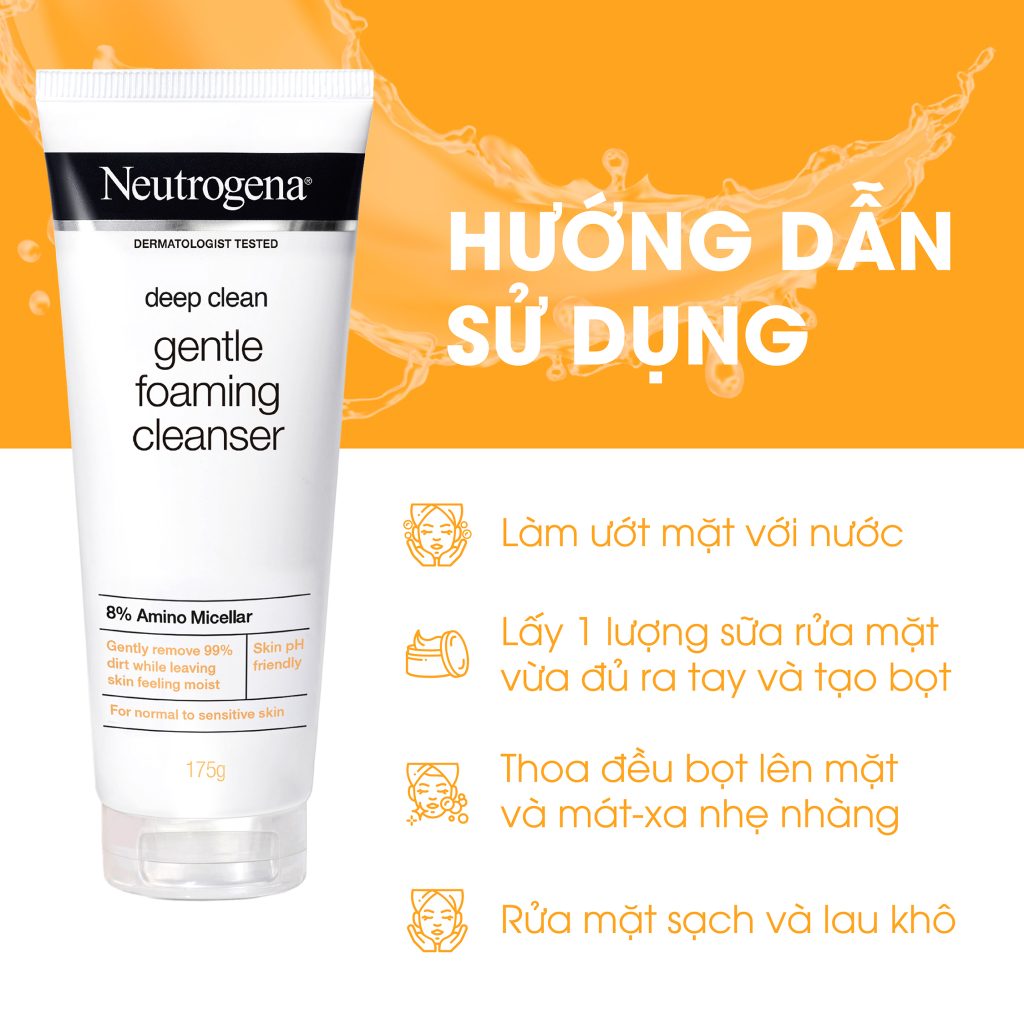 Sữa Rửa Mặt Neutrogena Deep Clean Foaming Cleanser