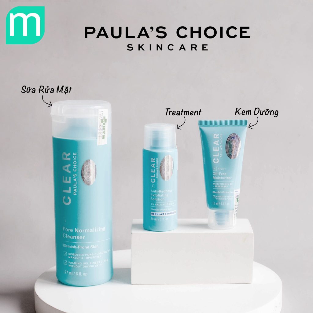 Bộ trị mụn nhanh từ các nhãn hàng dược mỹ phẩm