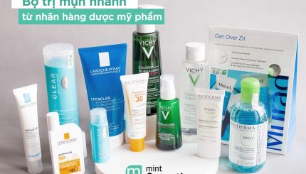 Bộ trị mụn nhanh từ các nhãn hàng dược mỹ phẩm
