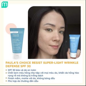 Kem Dưỡng Ngày Paula's Choice Resist Super-Light Wrinkle Defense SPF 30 Kem Dưỡng Ngày Paula's Choice Resist Super-Light Wrinkle Defense SPF 30