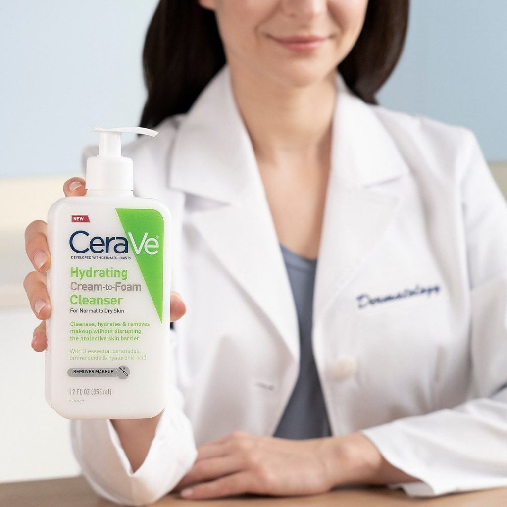 Sữa rửa mặt Cerave Hydrating Cream-to-Foam Cleanser Sữa rửa mặt Cerave Hydrating Cream-to-Foam Cleanser