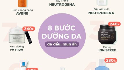 Routine "trọn gói" 8 bước dưỡng cho da dầu, mụn ẩn
