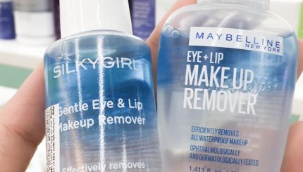 Review so sánh tẩy trang mắt môi Maybelline vs Silky Girl