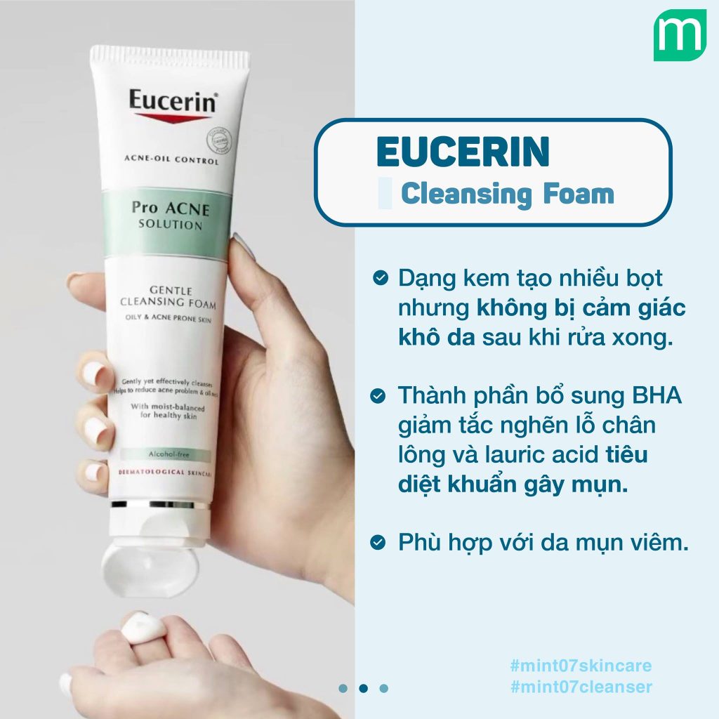 7 chai sữa rửa mặt chứa BHA dành cho da dầu mụn