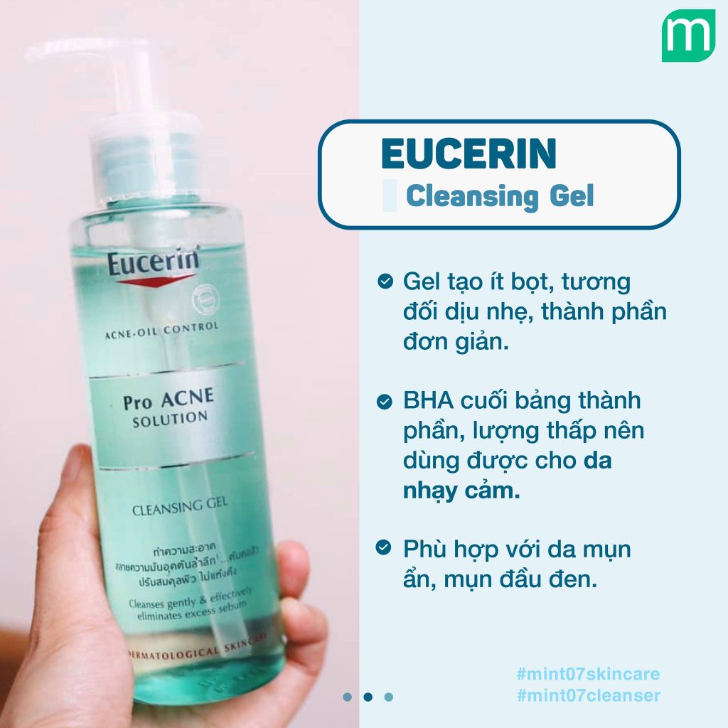 7 chai sữa rửa mặt chứa BHA dành cho da dầu mụn