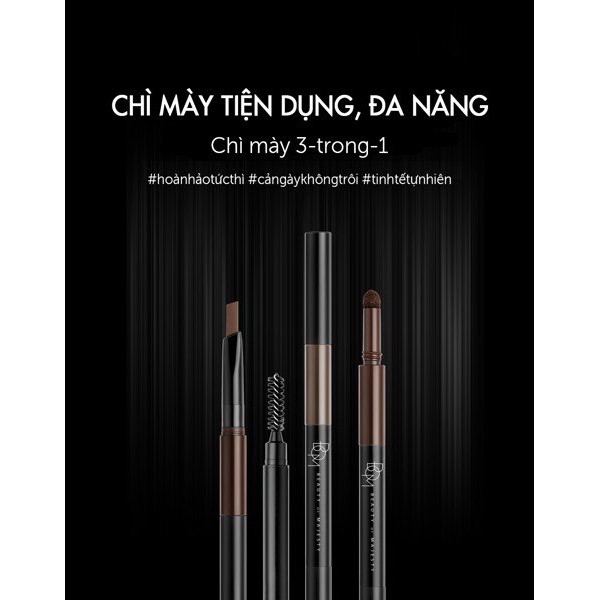 Chì Kẻ Mày Bom 3in1 Triple Edge Eyebrow Chì Kẻ Mày Bom 3in1 Triple Edge Eyebrow - Ảnh 8