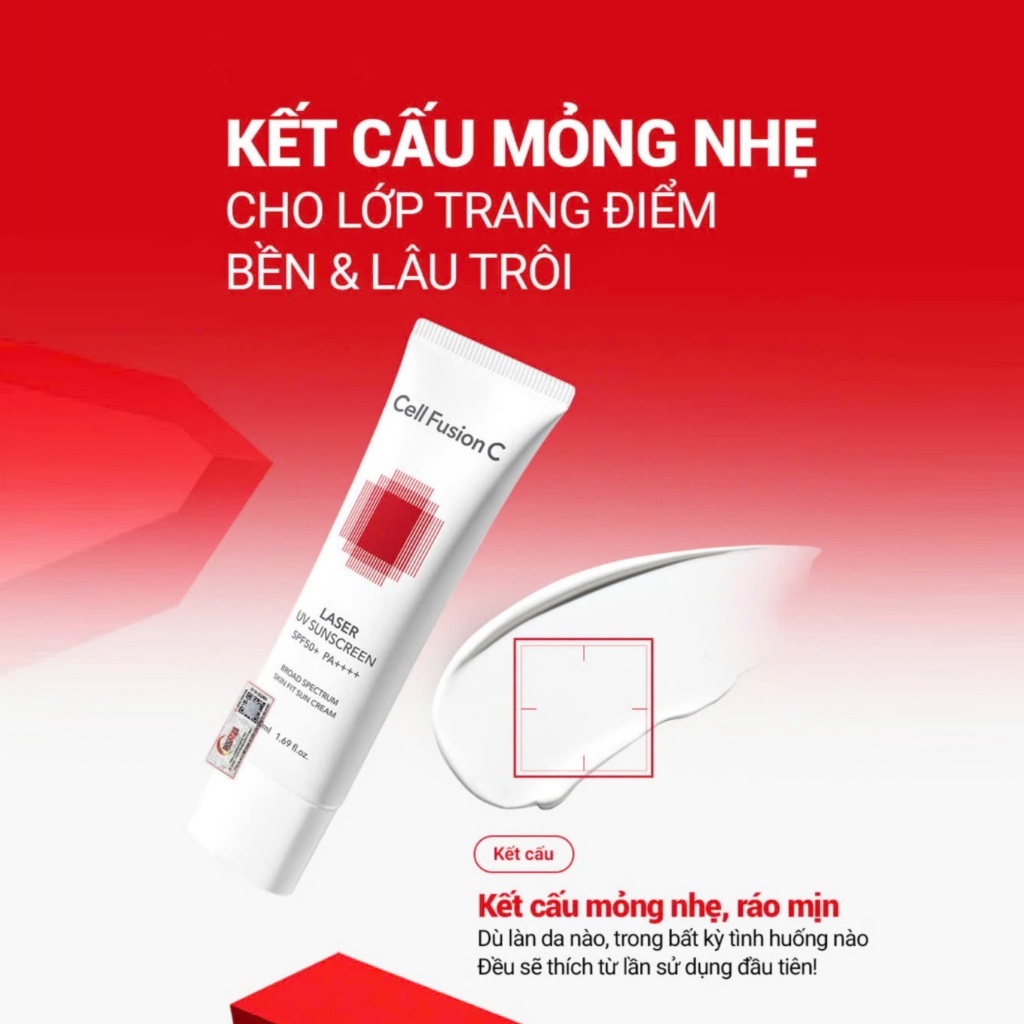Kem Chống Nắng Cell Fusion C Laser Sunscreen 100 SPF 50+ PA+++