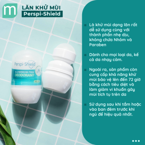 Lăn Khử Mùi Perspi-Shield Aluminium Free 72hr 50ml