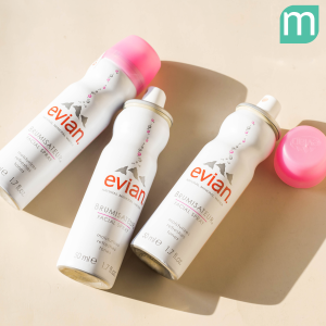 Set Evian Natural Mineral Water Facial Spray (3 chai 50ml + túi)