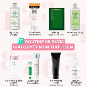 Routine trị mụn cho các bé tuổi teen