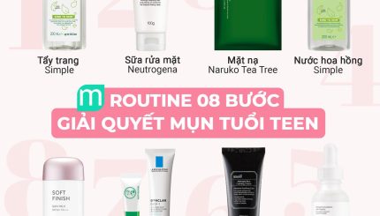 Routine trị mụn cho các bé tuổi teen