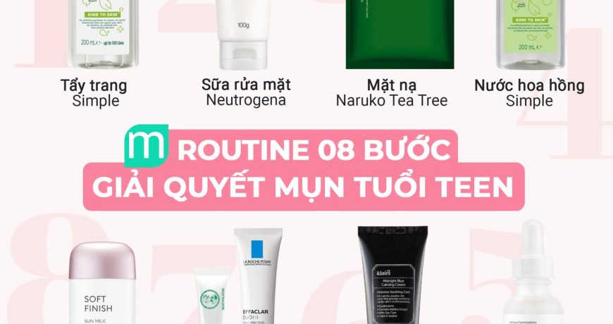 Routine trị mụn cho các bé tuổi teen