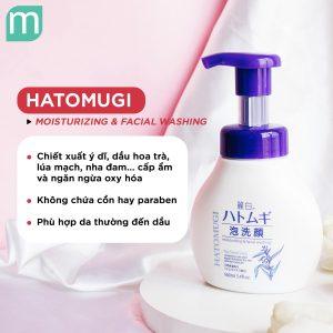 Sữa rửa mặt Hatomugi The Facial Whip 160ml
