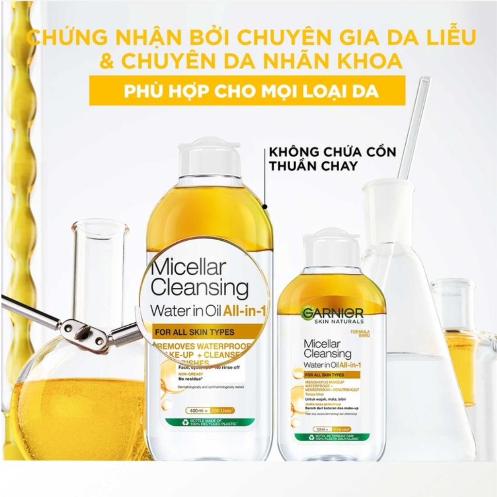 Tẩy Trang Dầu Nước Garnier Oil-Infused Micellar Cleansing Water 400ml Tẩy Trang Dầu Nước Garnier Oil-Infused Micellar Cleansing Water 400ml